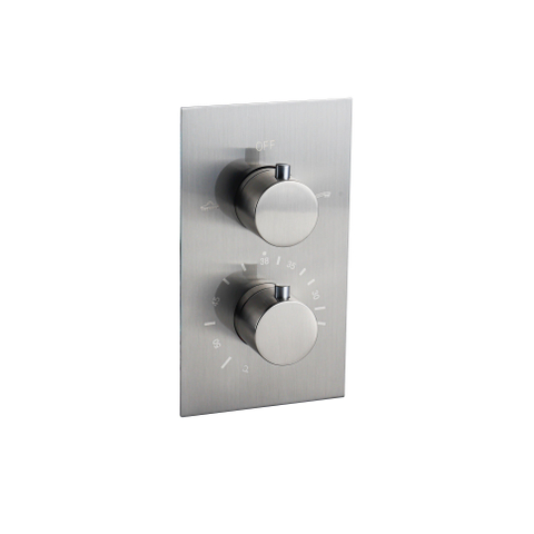 Fortifura Calvi Thermostatische Inbouwkraan - met inbouwdeel - PVD - geborsteld RVS SW721168