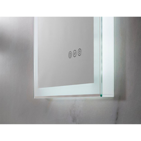 Crosswater Dune Spiegel - 40x60x3.4cm - met direct dimbaar LED verlichting 3000K tot 6200K - aluminium (zilver) SW487186