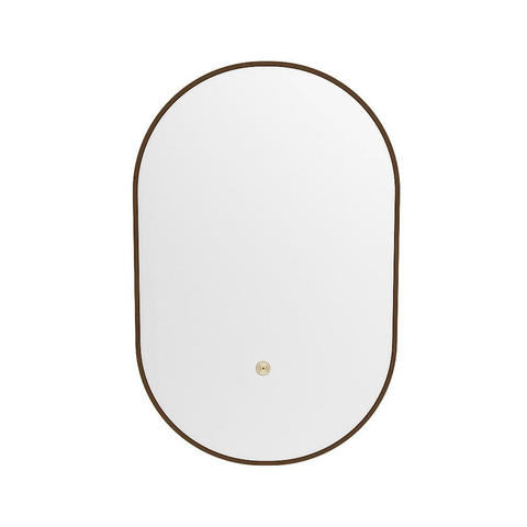 Mondiaz GLOW miroir – ovale – 45 x 90 cm – LED indirecte tout autour – capteur de mouvement – Rust (brun) SW1105202