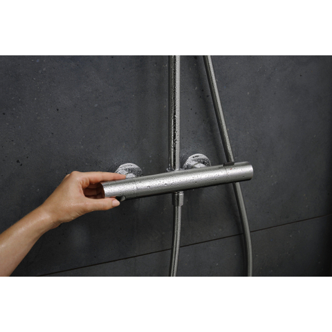 Hansgrohe Pulsify S Puro Puro1jet - showerpipe - ecosmart - 260 - thermostatisch - 3jet - handdouche en doucheslang - 160cm - thermostaat - chroom (zwart) SW1151867