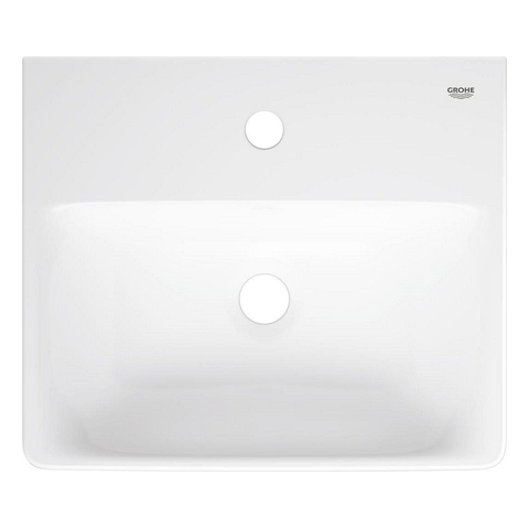 Grohe Euro Ceramic Wastafel - vrijhangend - 45x 39cm - met kraangat - met overloop - exclusief wandbevestiging - alpine wit SW1234860