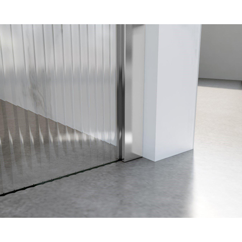 Fortifura Galeria Douche à l'italienne - 120x200cm - verre nervuré - Chrome SW876954