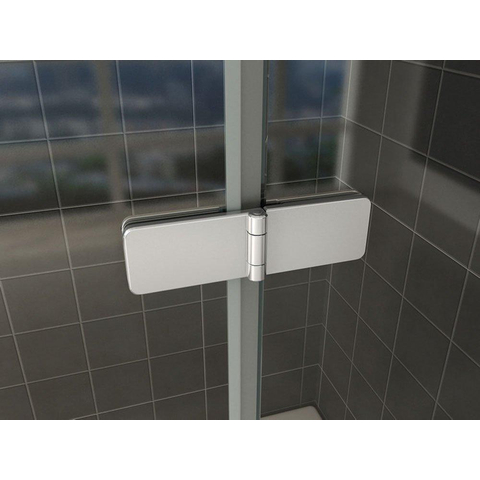 Wiesbaden Cinco Badwand draaibaar - 100x140cm - 6mm - nano helder glas - chroom SW95467