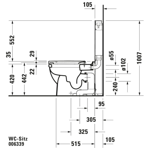 Duravit Universeel WC-zitting - 37.2x48.8x5.1cm - met softclose - met quickrelease Polypropyleen - wit 0314237