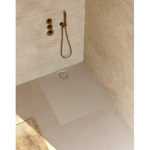 Riho Nuvia Douchevloer - 100x90cm - antibacterieel - purite - pebble grey SW1585136