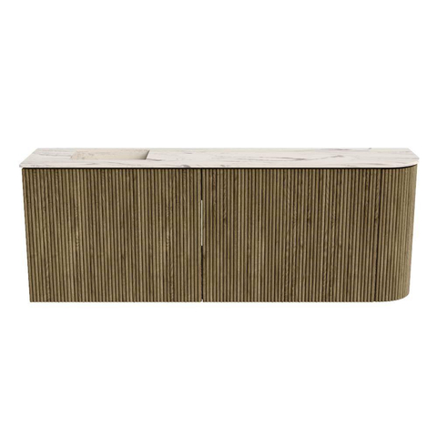 Mondiaz JOYA-DLUX 111.6cm toiletmeubel - ronding rechts kleur Dusk - Wastafel FAYE positie Links 1 kraangat kleur Nata. SW1425939
