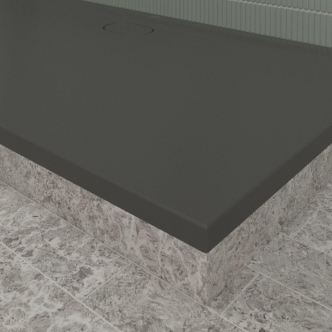 Villeroy & Boch Ecora douchebak - 170x90x3.5cm - afvoer lange zijde - anthracite (antraciet) SW1558935