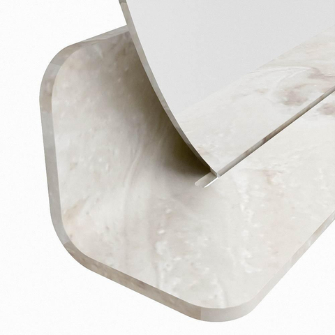 Mondiaz SPOT miroir – Ø 80 cm – avec tablette – Frappe (marbre beige) SW1204361