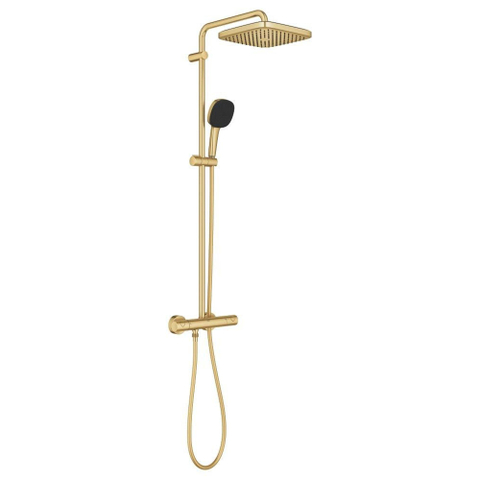 GROHE Vitalio Comfort doucheset - met thermostaat - geborsteld cool sunrise (goud) SW1590104