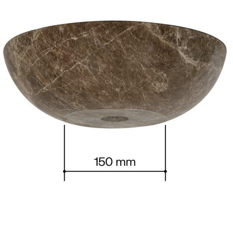 Plieger Round waskom - 38x38x13.6cm - marmer bruin SW536473