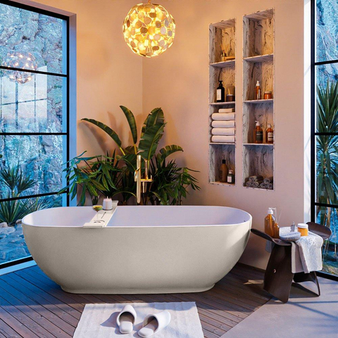Mondiaz ALAN-DLUX Ensemble de meuble - 70cm - meuble Linen mat - 1 tiroir - Lavabo Cloud Glace suspendu - vasque Centre - 0 trous de robinet SW805131