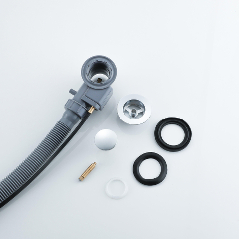 Fortifura Calvi Badafvoercombinatie - draaibediening - geschikt - voor bodemdikte 10-20mm - hoogglans chroom SW1381744