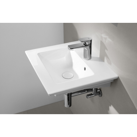 Villeroy & Boch venticello fontein - 500x420mm - met overloop - 1 kraangat CeramicPlus - White Alpine (glans wit) 1025161
