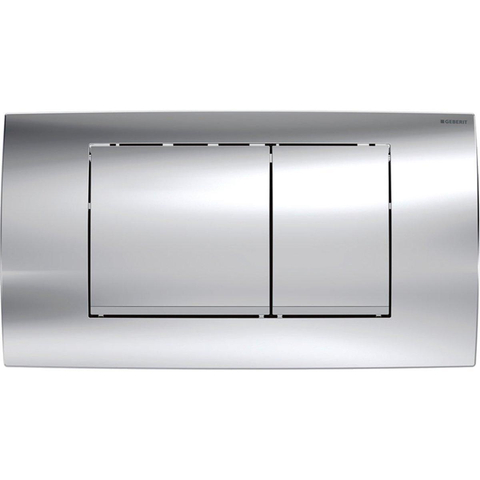 Geberit Twinline bedieningplaat 2-toets spoeling frontbediening - voor toilet - 34x18.5cm - dualflush - chroom glans SW242688