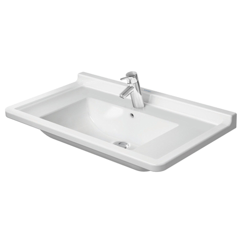 Duravit Starck 3 Philippe Starck - 3 meubelwastafel - 85x48.5cm - met wondergliss - wit 0314102