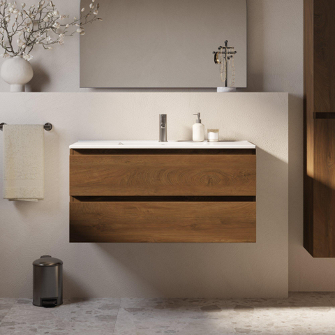 Brauer Core Series badkamermeubel - 100x45x50cm - zonder wastafel - forest cacao SW1601146