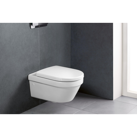 Villeroy & Boch Architectura Omnia architectura closetzitting - met deksel en steekscharnieren - White Alpine (glans wit) 1024358