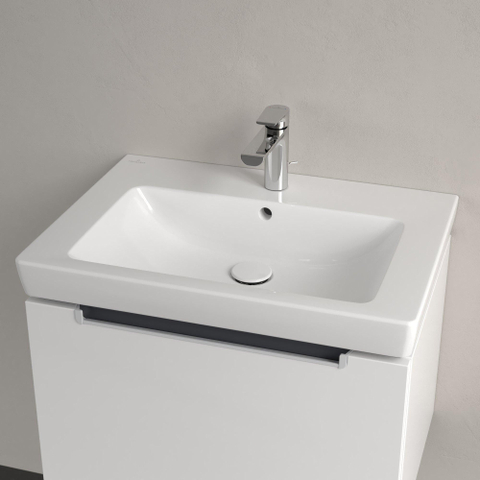 Villeroy & Boch Subway 2.0 meubelwastafel - 65x47cm - 1 kraangat - met overloop CeramicPlus - White Alpine (glans wit) 1024098
