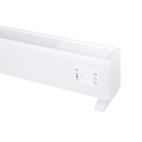 Eurom Alutherm Radiateur convecteur - 145x21cm - IP24 - 2500 watts - wifi - sol/mur - Horizontal - métal blanc mat SW999862