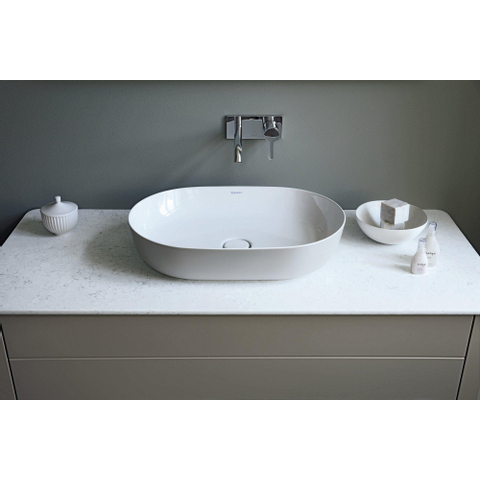 Duravit Luv Opzetwastafel - 60x40cm - zonder kraangat - glans wit SW227983