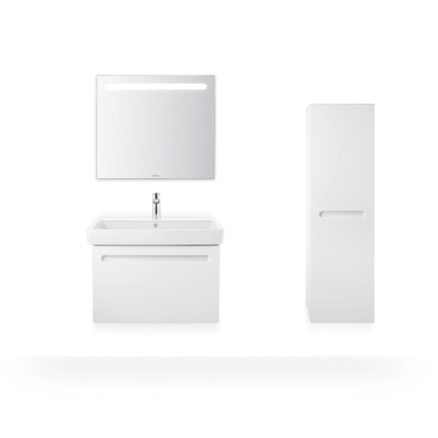 Duravit No.1 Duravit No.1wastafel - met kraangat - met overloop - 80x46x17.3cm - hoogglans wit SW723711