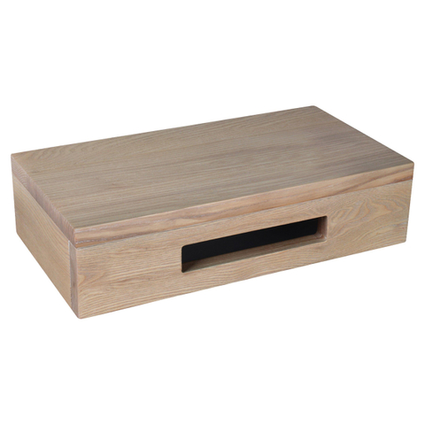Differnz fonteinplank 40x25x10cm rechthoek met handdoekhouder eiken OUTLETSTORE STORE44612