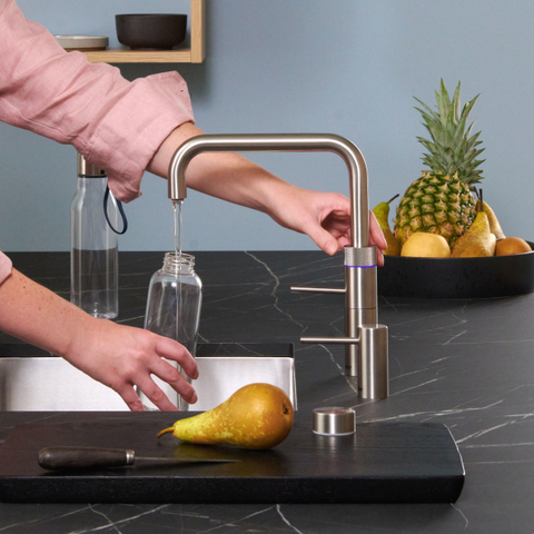 Quooker Fusion Square robinet à eau bouillante avec bec rotatif sans réservoir Inox SW299824