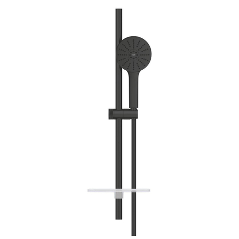 Grohe Precision Feel Doucheset - thermostatische douchekraan - 31.3cm - Vitalio Joy glijstangset - 60cm - ronde handdouche - 3 straalsoorten - matte black (mat zwart) SW1565486