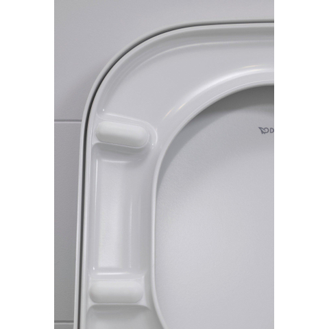 Duravit Happy D.2 WC-zitting 43x35.9x4.3cm met softclose met quickrelease Kunststof wit Glanzend SW68372