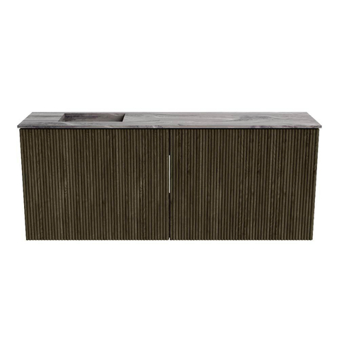 Mondiaz JOYA-DLUX 100cm toiletmeubel - kleur Shadow - Wastafel FAYE positie Links Zonder kraangat kleur Sombra. SW1425203