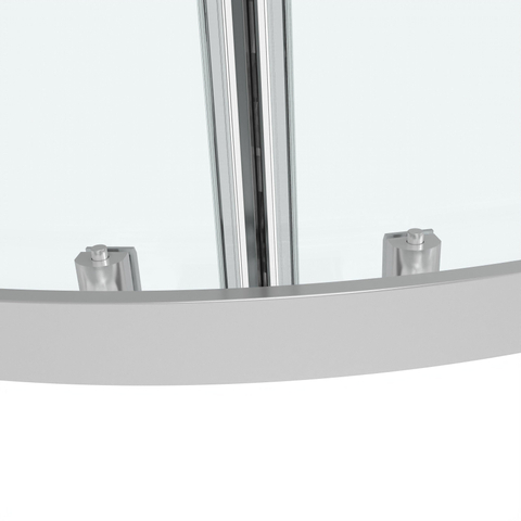Saniclass Kay Cabine de douche 80x80x185cm quart de rond profil chromé et vitre transparente SW1207