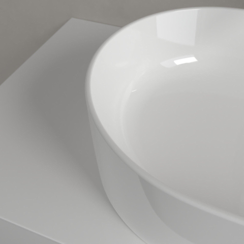 Villeroy & Boch Collaro opzetwastafel ovaal - 56x36cm - zonder overloop - zonder kraangat - White Alpine (glans wit) SW336040