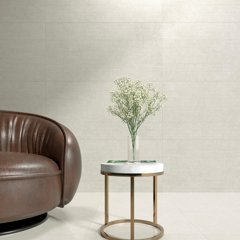 Modano Palma Vera Wandtegel - 60x120cm - 9mm - decor - gerectificeerd - Ivory mat SW1529407