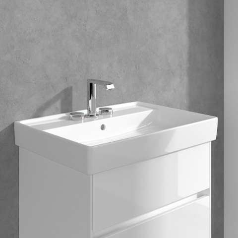 Villeroy & Boch Dawn wastafeluitloop set - zonder pop up afvoergarnituur - wandmontage afbouwdeel - hoogglans chroom SW974306