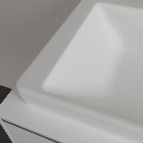 Villeroy & Boch Subway 3.0 Lavabo - 600 x 470 x 165 stone white mat (blanc) CeramicPlus - avec trop-plein - bord meulé SW701569