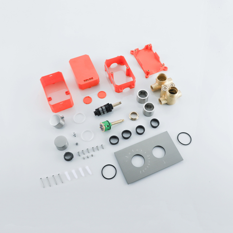 Fortifura Calvi Thermostatische Inbouwkraan - met inbouwdeel - PVD - geborsteld RVS SW721168