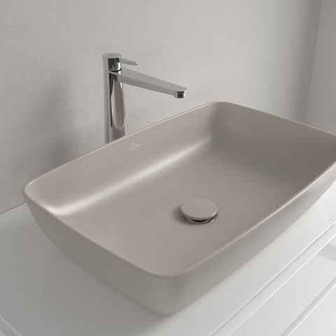 Villeroy & Boch Artis opzetwastafel - 58x38cm - zonder kraangat CeramicPlus - almond (beige) SW1389912
