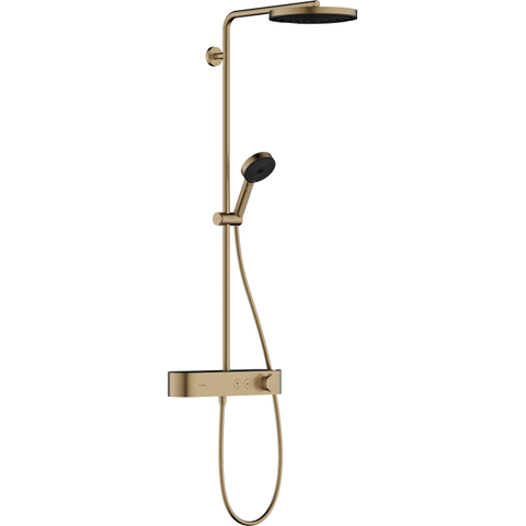 Hansgrohe Pulsify s Regendoucheset - thermostatisch - 26cm - hoofddouche - ronde 3 standen - handdouche - geborsteld brons SW917999