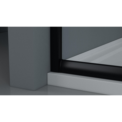 FugaFlow Efficiente Vetro Cabine de Douche - 80x80 cm - carré - noir mat SW1470181