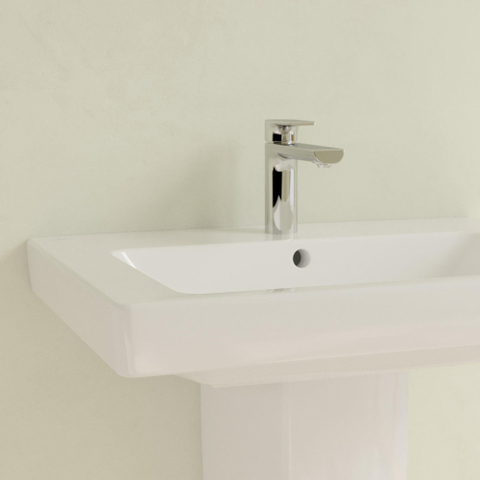 Villeroy & Boch Subway 2.0 wastafel - 65x47cm - 1 kraangat - met overloop CeramicPlus - White Alpine (glans wit) 1024071