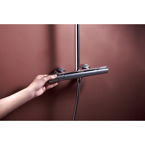 Hansgrohe Raindance alive s puro Showerpipe - 300 - 1jet - met Ecostat Element - hoogglans chroom SW1388113