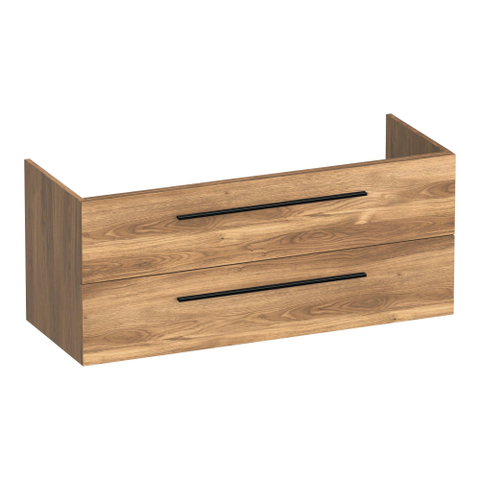 BRAUER Trust meuble sous-lavabo 120 sans poignées rapportées 2 tiroirs Softclose et 2 découpes pour siphon - Honey SW1203927