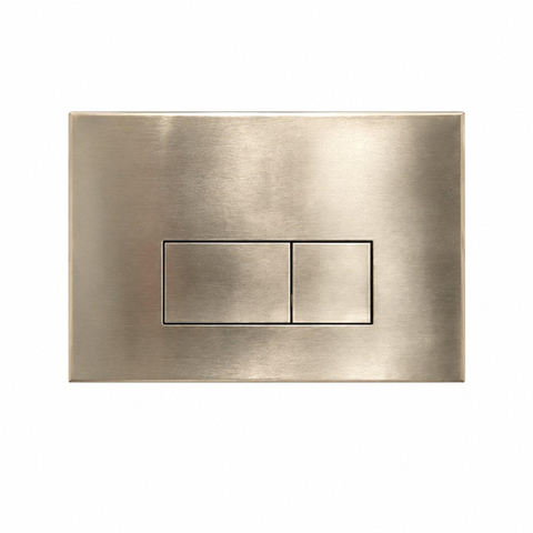QeramiQ Dely Swirl Ensemble WC - réservoir encastré QeramiQ Flush - abattant slim - plaque de commande en laiton brossé métal - boutons rectangulaires - noir mat SW1578320