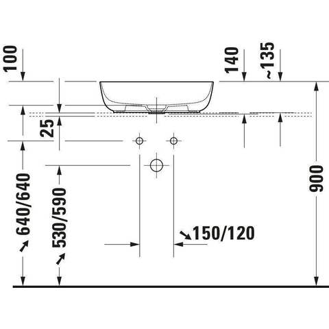 Duravit Luv Opzetwastafel - 50x35cm ovaal - zonder kraangat - zonder overloop wit - glans wit SW472316