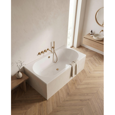 Zeza Oval Baignoire - 170x70x43cm - duo - acrylique - Blanc brillant SW1015082