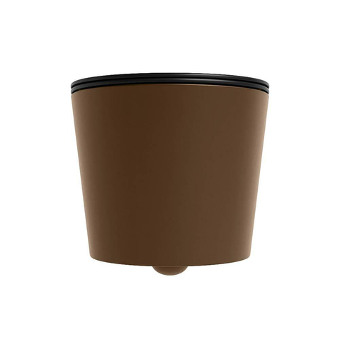 Mondiaz LAVIE hangtoilet – spoelrandloos – 36 x 53 cm – met softclose zitting – Rust (bruin), zitting Urban (zwart) SW1208747