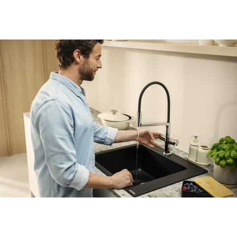 Hansgrohe Talis Select M54 PowderSpray eengreeps keukenkraan Semi-Pro 3jet chroom SW1383029