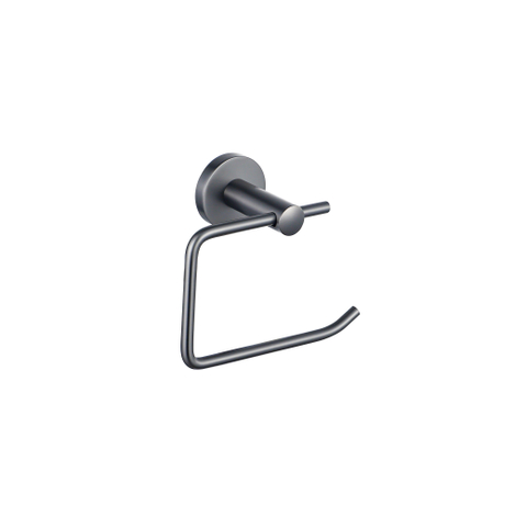 Fortifura Calvi toiletrolhouder - zonder klep rond - PVD - geborsteld gunmetal (antraciet) SW721176