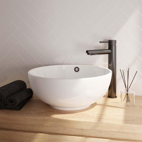 Brauer Gunmetal carving Mitigeur de lavabo sur plage - haut - modèle a - PVD - gunmetal brossé SW715788