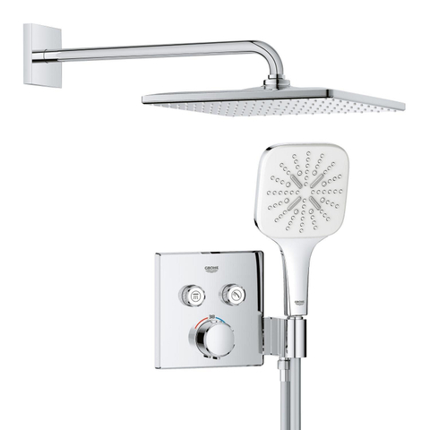 Grohe QuickFix Precision SmartControl Inbouw Douchesysteem - Vitalio Rain Mono 310 Cube hoofddouche - chroom SW1120186